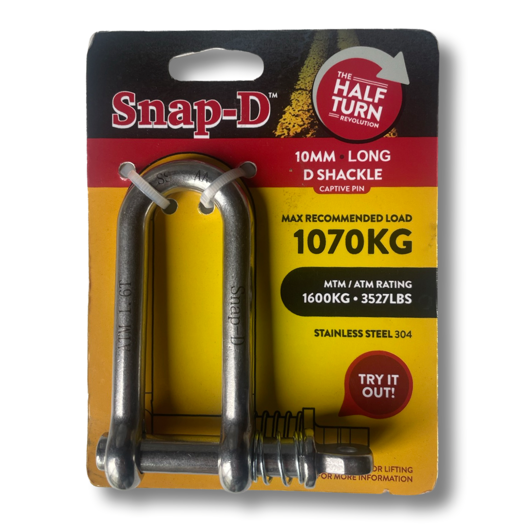 Long D shackle (10MM - 1600KG)