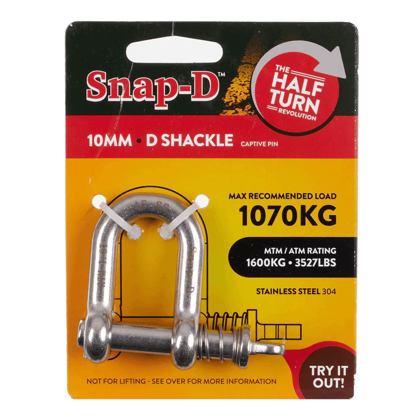 D Shackle (10MM - 1600KG)